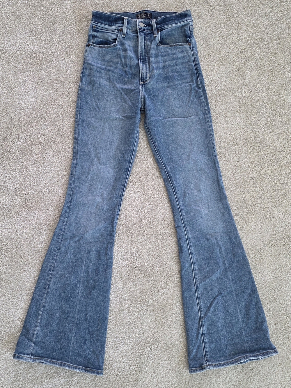 Abercrombie & Fitch Medium Blue Flare-Leg Jeans